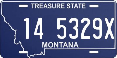 MT license plate 145329X