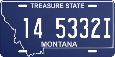 MT license plate 145332I
