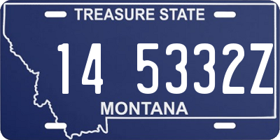 MT license plate 145332Z