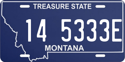 MT license plate 145333E
