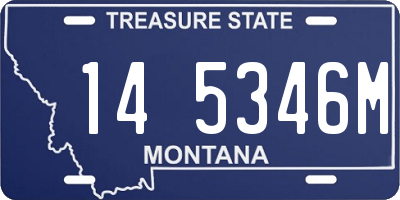 MT license plate 145346M