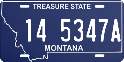 MT license plate 145347A
