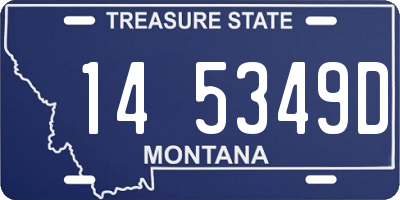MT license plate 145349D