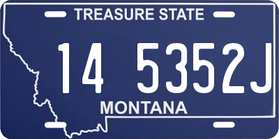 MT license plate 145352J