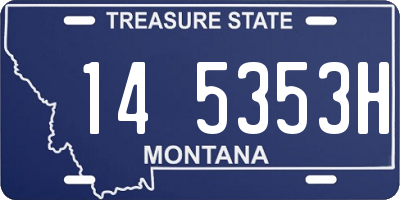 MT license plate 145353H
