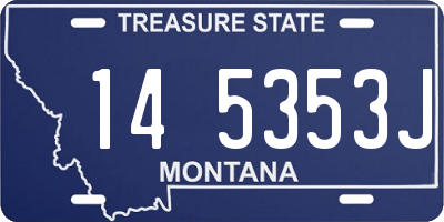 MT license plate 145353J