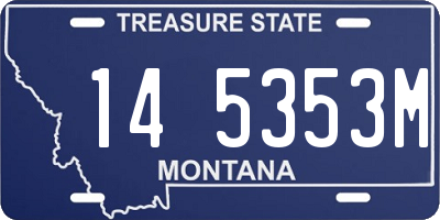 MT license plate 145353M