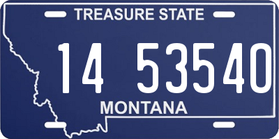 MT license plate 145354O
