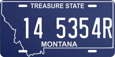 MT license plate 145354R