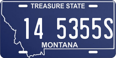 MT license plate 145355S