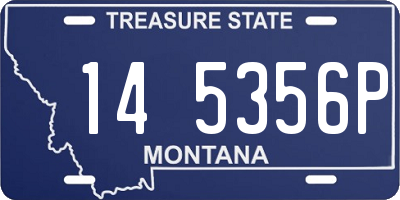 MT license plate 145356P