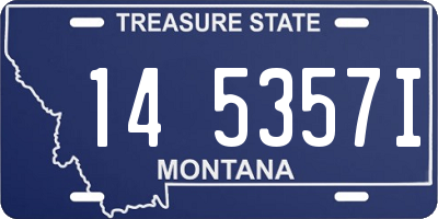 MT license plate 145357I