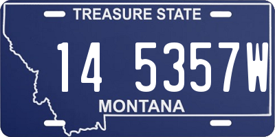 MT license plate 145357W