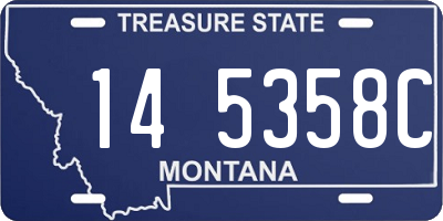 MT license plate 145358C