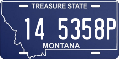 MT license plate 145358P