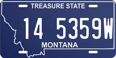 MT license plate 145359W