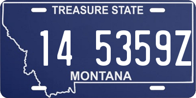 MT license plate 145359Z