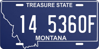 MT license plate 145360F