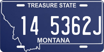 MT license plate 145362J