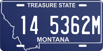 MT license plate 145362M