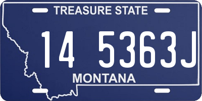 MT license plate 145363J