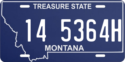 MT license plate 145364H
