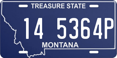 MT license plate 145364P