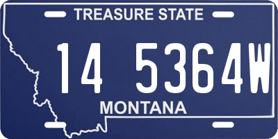MT license plate 145364W