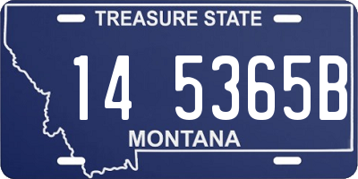 MT license plate 145365B