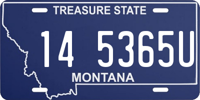 MT license plate 145365U