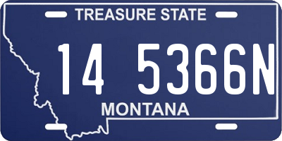 MT license plate 145366N