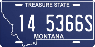 MT license plate 145366S