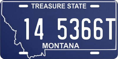 MT license plate 145366T