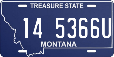 MT license plate 145366U