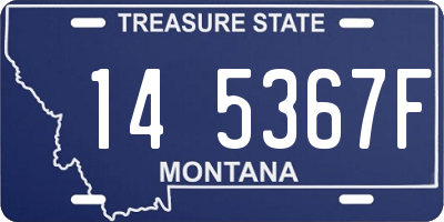 MT license plate 145367F