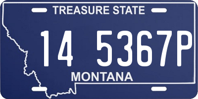 MT license plate 145367P