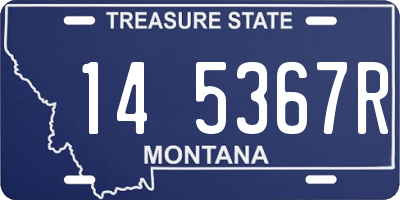 MT license plate 145367R