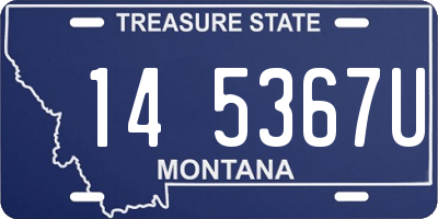 MT license plate 145367U