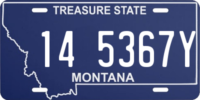 MT license plate 145367Y