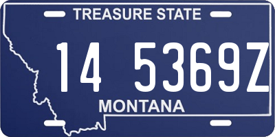 MT license plate 145369Z