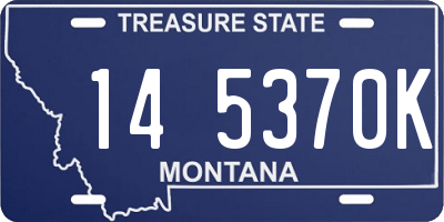 MT license plate 145370K