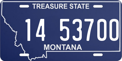 MT license plate 145370O