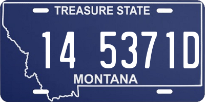 MT license plate 145371D