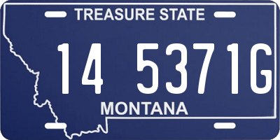 MT license plate 145371G