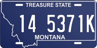 MT license plate 145371K