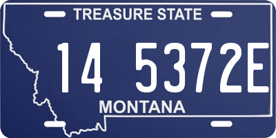 MT license plate 145372E