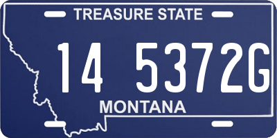 MT license plate 145372G