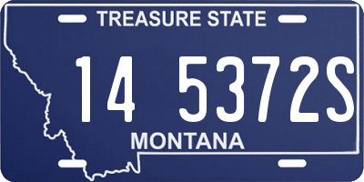 MT license plate 145372S
