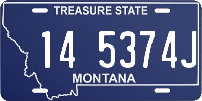 MT license plate 145374J