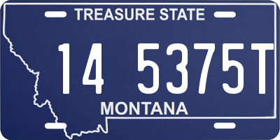 MT license plate 145375T